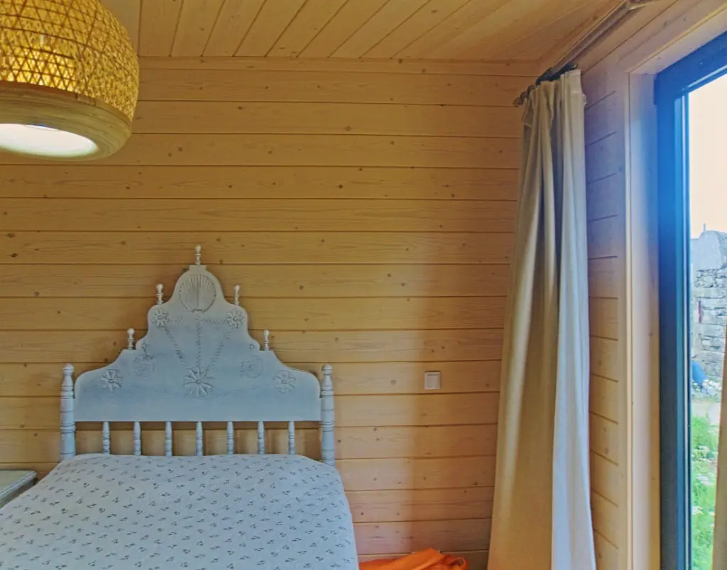 Wooden bedroom with antique furniture